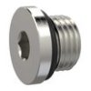 233.01-N  Verschlussschraube, Innensechskant 2,5 mm, M5, O-Ring, Messing vernickelt
