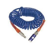 SP 17-300DSD  Spiralschlauch-Druckknopf-Sicherheitskupplung-Set, PU, Dmr. 9,5x6,3, 3 m
