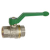 350.7704  Trinkwasser-Kugelhahn, Messing vernickelt, mit Handhebel, IG/IG, G 3/4, DN 20