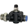 286.012-10  Drosselrückschlagventil, Blaue Serie, gerade, G 1/2 außen G-S, Dmr. 10 mm