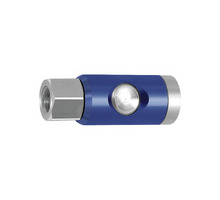 244.21-D  Druckknopf-Sicherheitskupplung, NW 7,4, drehbar, Aluminium, G 1/4 IG
