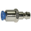 243.600-N  Einstecknippel, für Kupplungen NW 5, push-in Anschluss 6 mm, Messing vernickelt