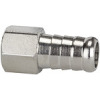 237.11-N  Aufschraubschlauchtülle, G 3/8 innen, für Schlauch LW 10, Messing vernickelt