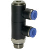 171.014-8  L-Mehrfachverteiler, Blaue Serie, 2-fach, drehbar, G 1/4 außen, Dmr. 8 mm
