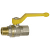 350.1117  Kugelhahn, EN 331, DVGW, Messing vernickelt, mit Handhebel, IG/AG, Rp/R 1 1/2