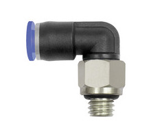 125.005-6M  L-Steckverschraubung, Blaue Serie mini, drehbar, M5