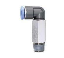 128.018-6M  L-Steckverschraubung, Blaue Serie mini, lang, drehbar, R 1/8