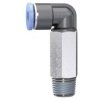 128.018-6M  L-Steckverschraubung, Blaue Serie mini, lang, drehbar, R 1/8
