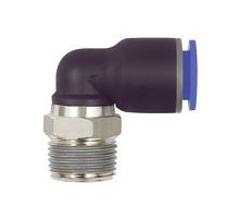 126.014-6  L-Steckverschraubung, Blaue Serie, drehbar, R 1/4 außen, Dmr. 6 mm