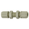140.31-PP  Gerade Schottverbindung, M10x1,0, für Schlauch 4/6 mm, SW 14, PP