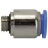207.005-6  Gerade Steckverschraubung, Blaue Serie, rund, M5 außen, Dmr. 6 mm