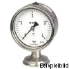 88954402S  Edelstahlplattenfeder-Manometer, PF100FL,D402, Dmr. 100, -1/+3bar