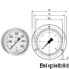 85273831  Rohrfeder-Glyzerinmanometer, RF160GLY D831, GB160-FR/400