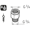 LAPV 1/4  Ventilnippel, G 1/4