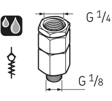 LAPV 1/8  Ventilnippel, G 1/8