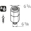 LAPV 1/8  Ventilnippel, G 1/8